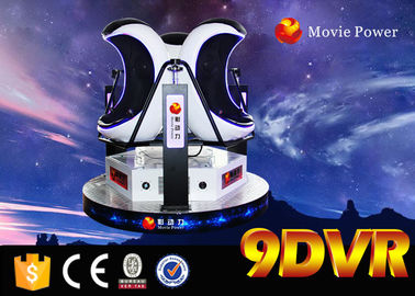 Białe i czarne 9D Egg VR Cinema 3 miejsca Krzesło Motional i wirtualna rzeczywistość