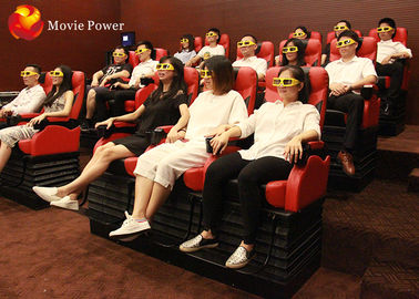 Czarny / biały / czerwony Seat 4D kino, sprzęt wirtualnej rzeczywistości do parku rozrywki