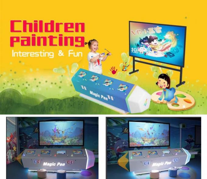 FRP / Steel Interaktywne gry projekcyjne na ścianę Malowanie AR Ryby dla dzieci 0