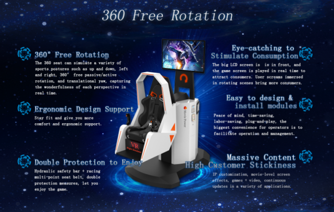 Roller Coaster 360 Flight Simulator / 9d Vr Motion Simulator Krzesło Materiały z włókna szklanego 1
