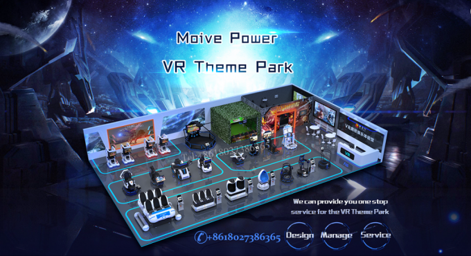 Unikalny kolor żelazny / szklany stojący 9D VR Theme Park Dostosowany kolor 0