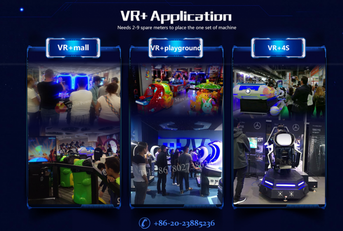 Unikalny kolor żelazny / szklany stojący 9D VR Theme Park Dostosowany kolor 1