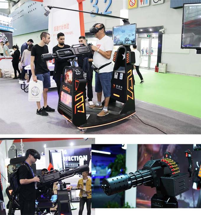 Czarny kolor VR Gatling Simulator Virtual Reality Gun Strzelanka 1