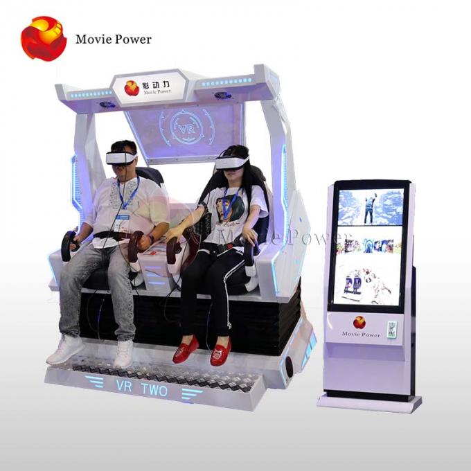 Symulator wirtualnej rzeczywistości ze stali materiałowej 2 miejsca Cinema 9d Vr Machine 0