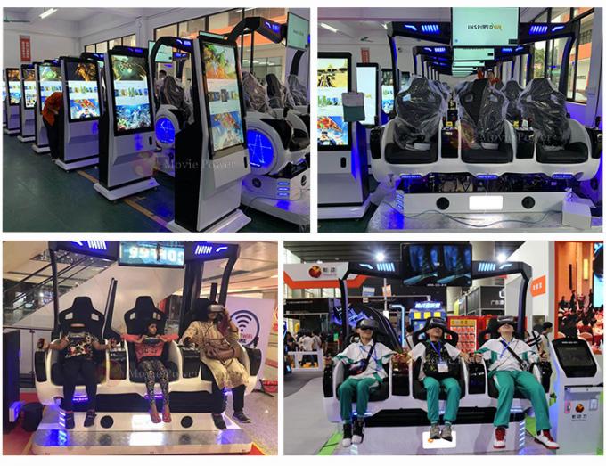 3 miejsca 360 ° 9D VR Cinema Chair Strzelanie do gier interaktywnych do centrum handlowego 2