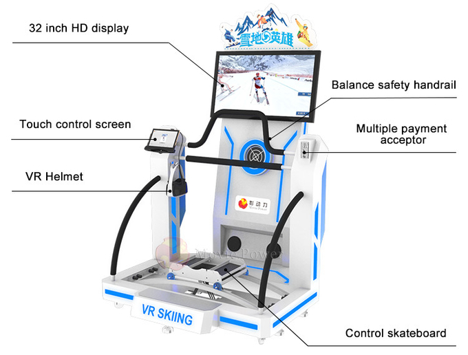 Maszyna do gry w wirtualnej rzeczywistości 9d Vr Ski Simulator 3
