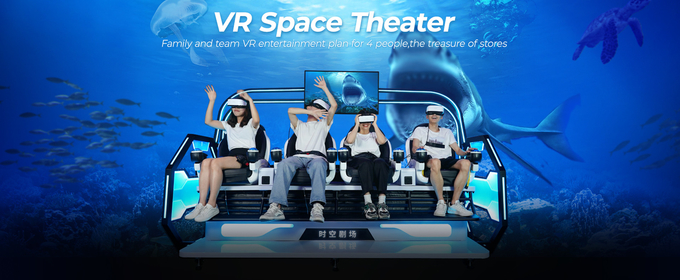 2.5kw Virtual Reality Roller Coaster Simulator 4 miejsc 9D VR Cinema Space Theater 0