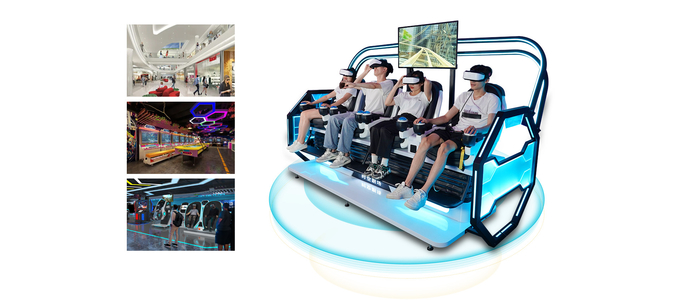 2.5kw Virtual Reality Roller Coaster Simulator 4 miejsc 9D VR Cinema Space Theater 5