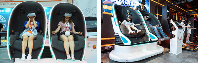 Park rozrywki 9D VR Egg Chair Simulator VR Shark Motion Cinema 2 miejsca 3