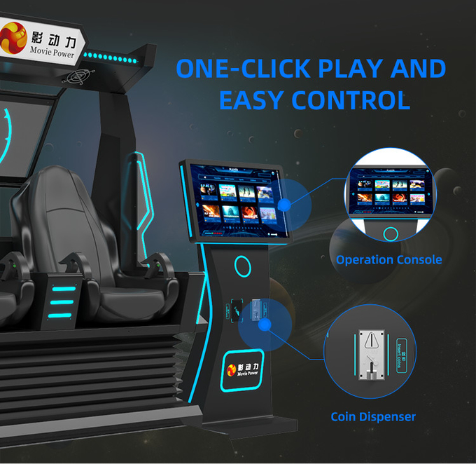 Vr Machine 2 miejsca Roller Coaster Simulator 9d Vr Cinema Motion Chair Virtual Reality Games Arcade For Commercial 4