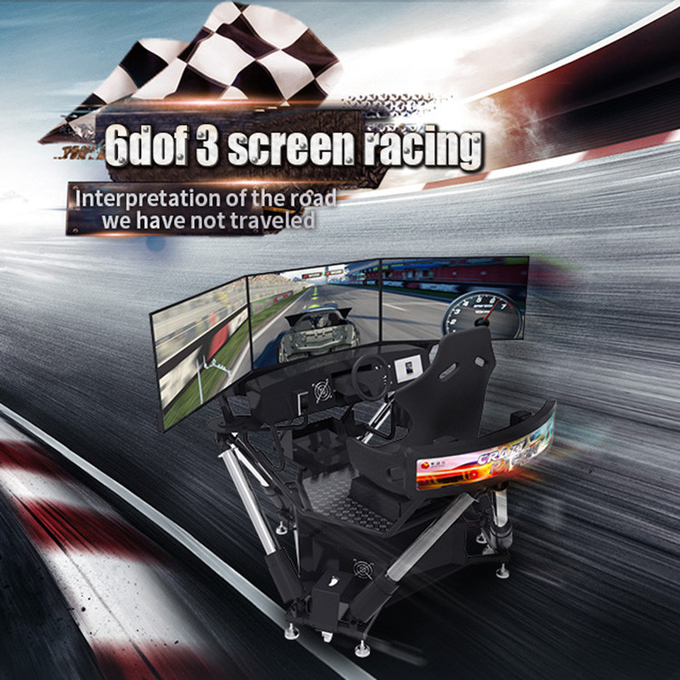 6 DOF Racing Cars Arcade Dynamic Motion Drive Equipment 3-ekranowy symulator jazdy 0