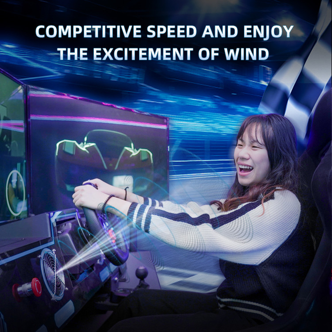 Simulator samochodowy 9d Vr 6 Dof Simulator wyścigowy Wirtualna rzeczywistość Arcade Gra maszyna z 3 ekranami 2