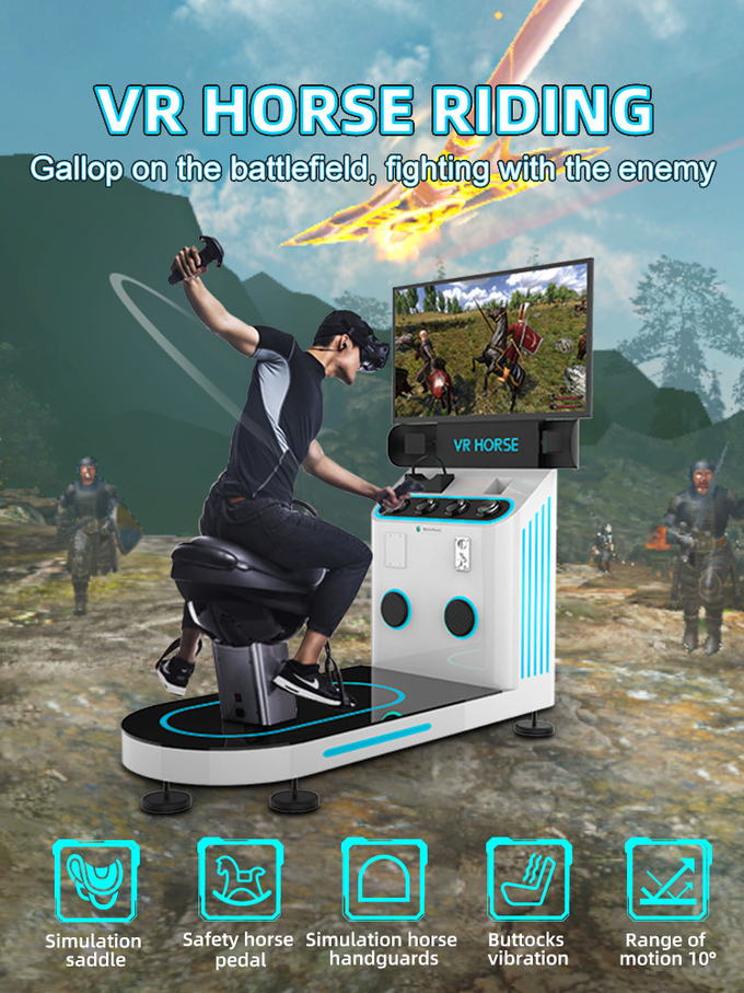 Symulator jazdy konnej Wirtualna rzeczywistość Symulator jazdy konnej Vr Maszyna do gier Monety Gry Park rozrywki Pojazdy Sprzęt 0