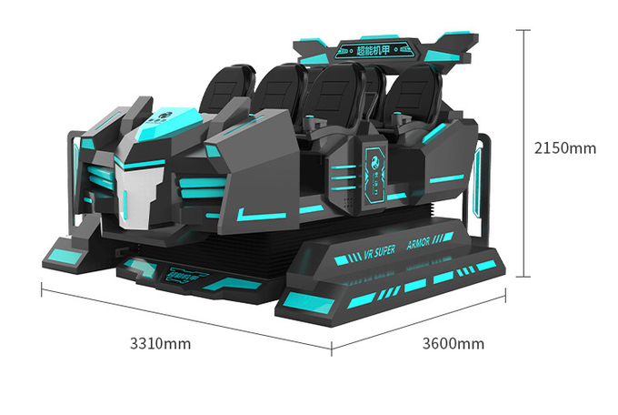 VR Park tematyczny kino 9d Wirtualna rzeczywistość Roller Coaster Simulator 6 Seats Vr Game Machine 7