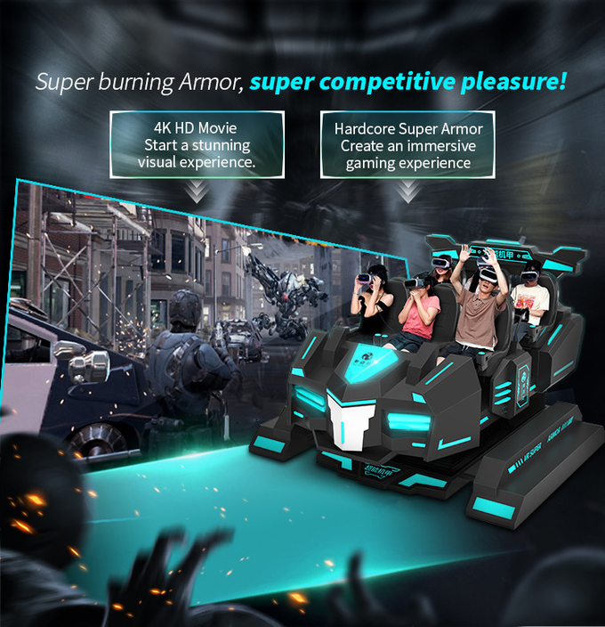 VR Park tematyczny kino 9d Wirtualna rzeczywistość Roller Coaster Simulator 6 Seats Vr Game Machine 4