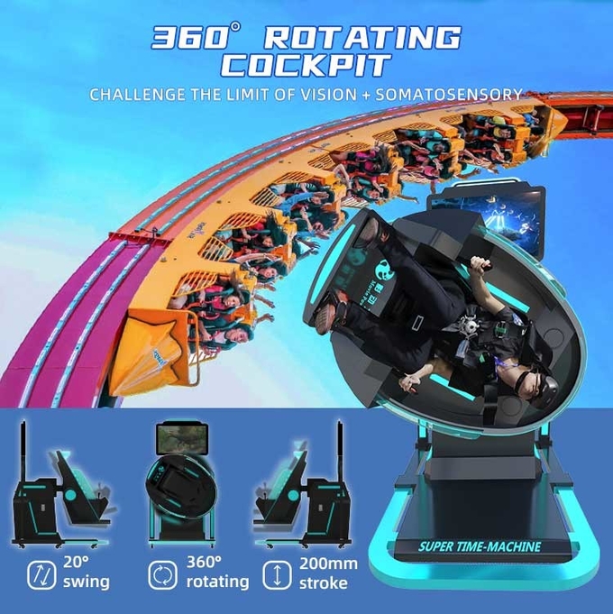 Komercyjny symulator rzeczywistości wirtualnej 9D VR Super Time Machine Fly Sprzęt do gier 5