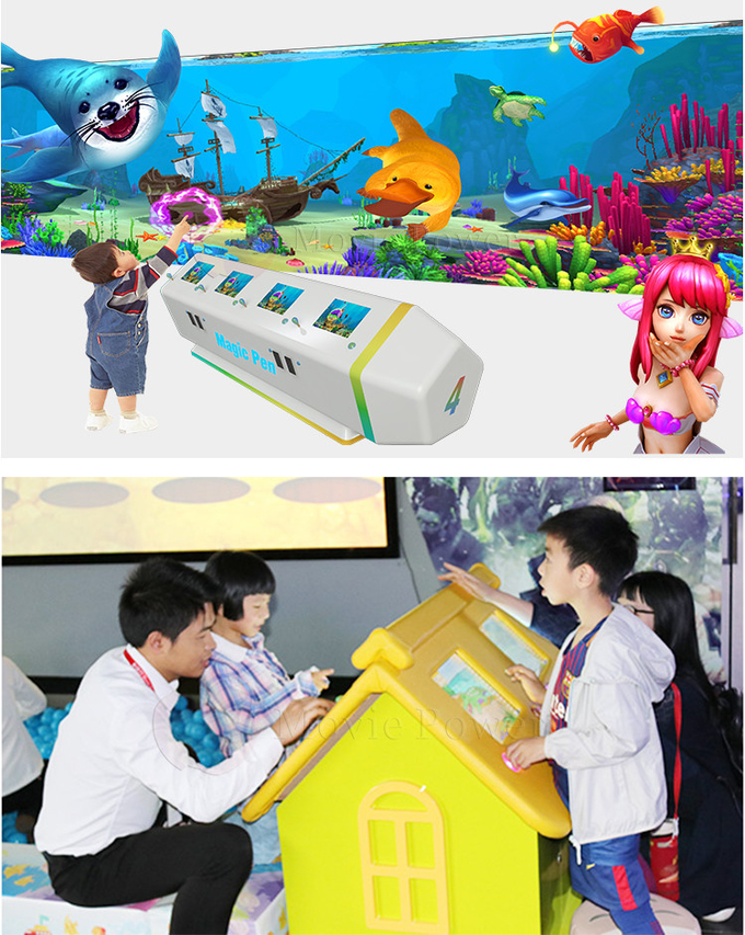 Wieloosobowe gry dla dzieci 3d Interaktywny projektor AR Wnętrza dziecięce Maszyna do gier malarskich 1