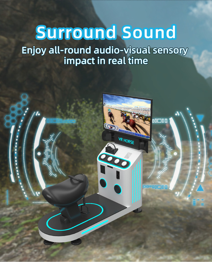 Symulator jazdy konnej Wirtualna rzeczywistość Symulator jazdy konnej Vr Maszyna do gier Monety Gry Park rozrywki Pojazdy Sprzęt 5