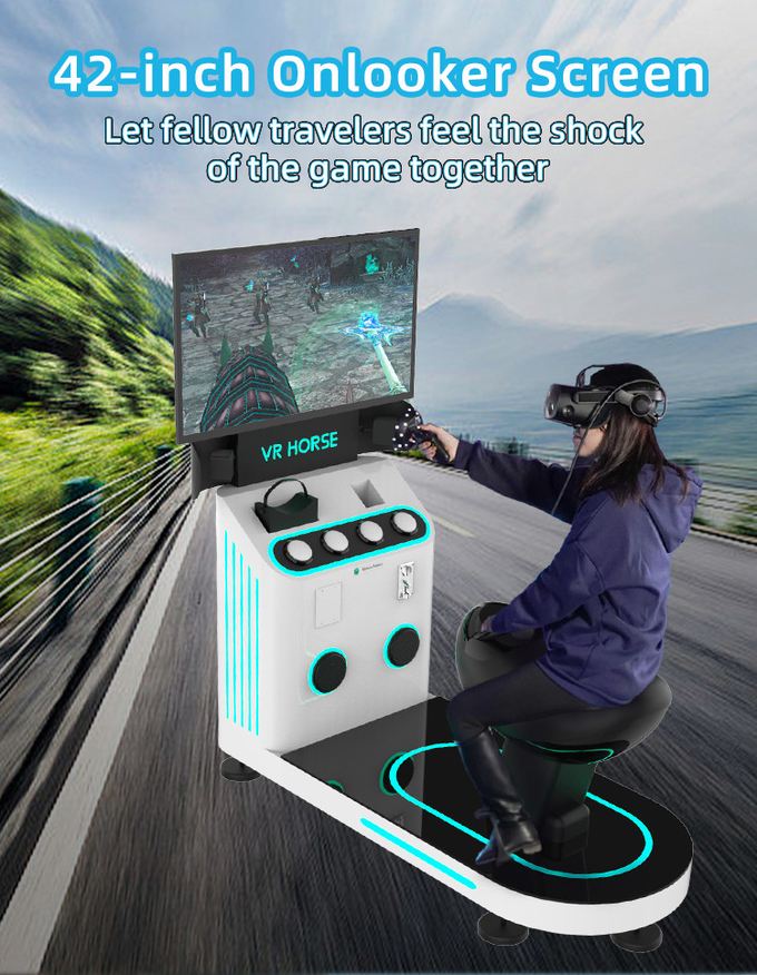 Symulator jazdy konnej Wirtualna rzeczywistość Symulator jazdy konnej Vr Maszyna do gier Monety Gry Park rozrywki Pojazdy Sprzęt 4