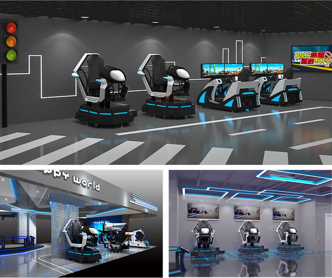 Wnętrze 360 stopni 9D Vr Auto Racing Game Machine Wirtualna rzeczywistość Prowadzenie Arcade Motion Simulator 2