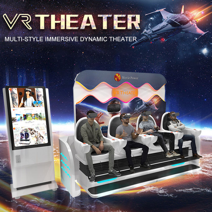 Theme Park Interactive Vr Cinema 2 3 4 miejsca 9d Dynamiczny symulator platformy 0