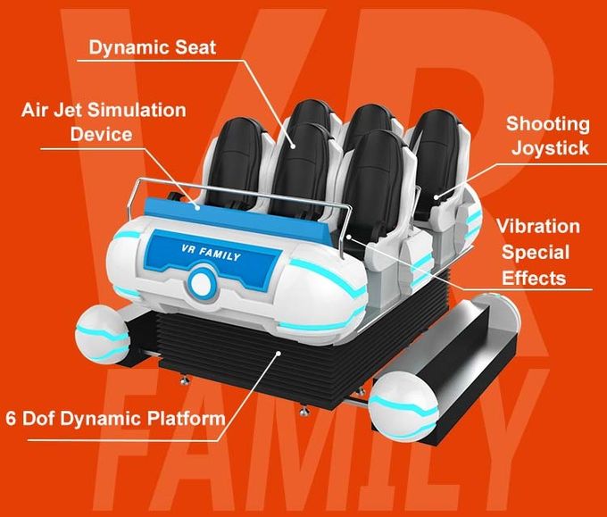 Biznes Popularna 6-osobowa rodzinna strzelanka z bronią Interaktywny symulator VR 9D 1