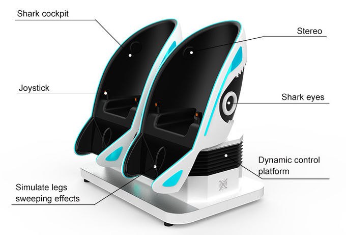Centrum handlowe 9D Egg Chair Roller Coaster Simulator Wirtualna rzeczywistość Maszyna do gier Dynamiczne siedzenia 5