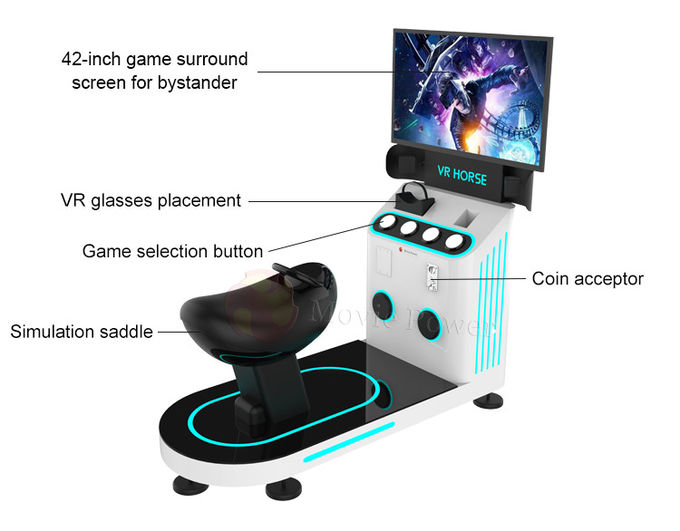 Interaktywna jazda konna 9D VR, 9D Cinema Rides VR HTC Vive Maszyna do gier Wyścigi konne dla dzieci 0
