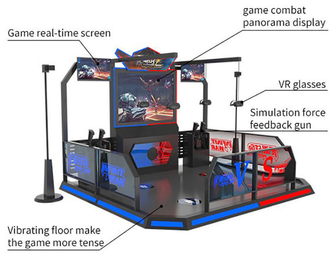 VR Samolot Game Machine 9D Infinite War Shooting Simulator Sprzęt do ruchu na stojaku 2