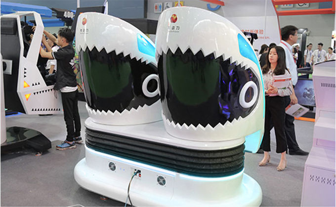 Park rozrywki 9D VR Egg Chair Simulator VR Shark Motion Cinema 2 miejsca 2