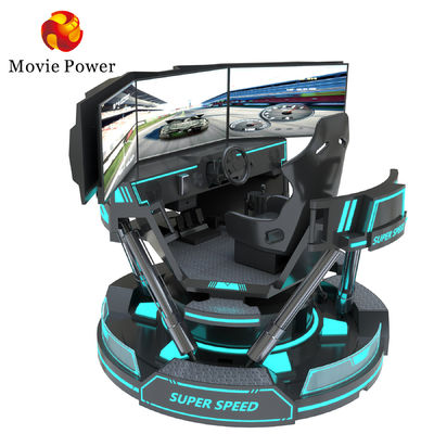 3-ekranowy symulator wirtualnej rzeczywistości 6- Dof Black Car Racing Game Machine 5d Car Driving Arcade For Mall