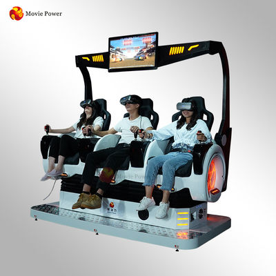 3 miejsca 360 ° 9D VR Cinema Chair Strzelanie do gier interaktywnych do centrum handlowego