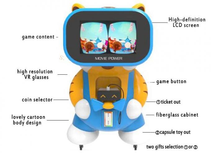 9D Virtual Reality Kids Maszyna do gier na monety Ręczne okulary VR Symulator VR 2