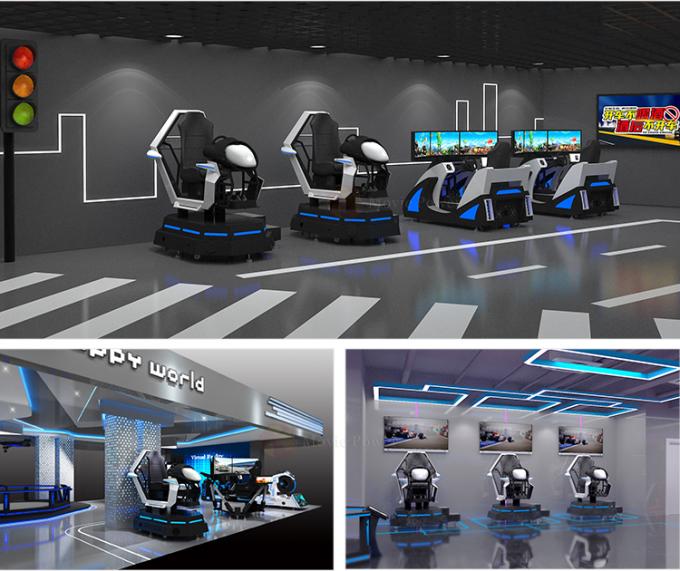 Kryty plac zabaw Car VR Racing Symulator 9D Elektryczna platforma Symulator gier wyścigowych 1
