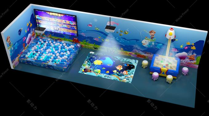 Wciągające, interaktywne gry 3D dla dzieci z projekcją ścienną dla wielu graczy 0