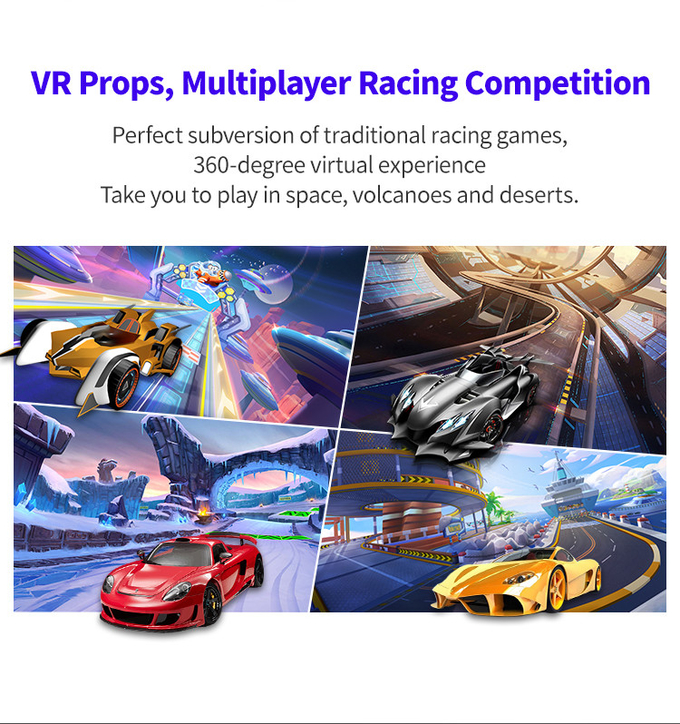 Kokpit symulatora jazdy samochodem 9d Virtual Reality z platformą ruchu Vr Racing Game Machine 3