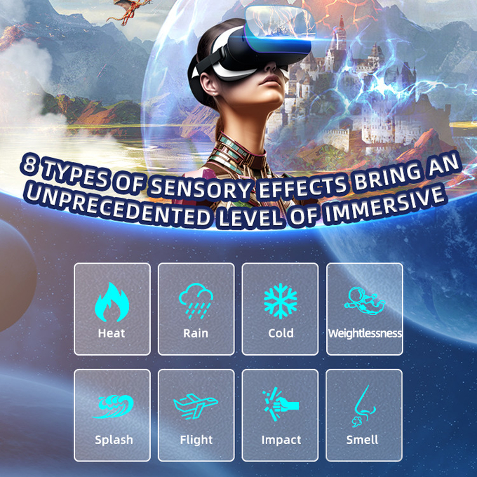 2 miejsca VR Flight Simulator Full Sense 9d Virtual Reality Game Cinema 2