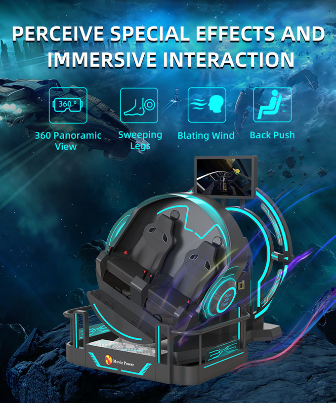 VR 360 2 miejsc 9d kolejka górska VR maszyny 360 rotacji VR kino 360 stopni latające krzesła symulator 2