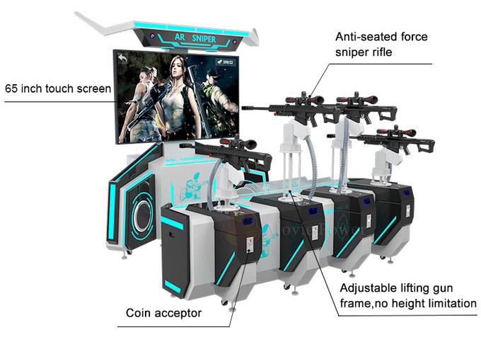 4 gracze AR Sniper Coin Operated Arcade Game Machine Gun Strzelanie AR Gaming Equipment 3