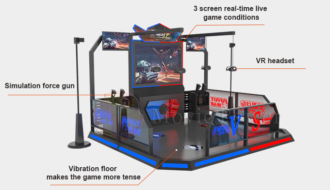 Sprzęt wirtualnej rzeczywistości Vr Strzelania Maszyna gry 9d Vr Strzelania symulator Vr Strzelania Arena Multiplayer 3