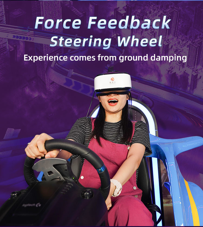 Gra wyścigowa dla dzieci 9D VR Simulator jazdy dla parku rozrywki 3