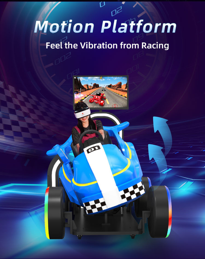 Gra wyścigowa dla dzieci 9D VR Simulator jazdy dla parku rozrywki 2