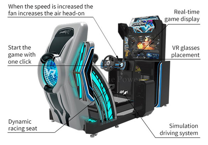 Symulator jazdy 9d Vr Maszyna do gier Simulator wyścigów samochodowych Vr Sprzęt dla parku rozrywki wirtualnej rzeczywistości 7