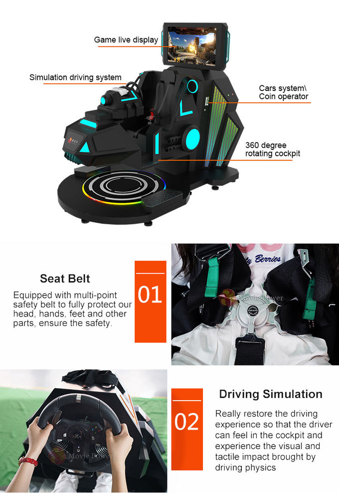 VR Flight Simulator 9d Vr Gra maszyna 360 stopni obrotowy platformy ruchu do sprzedaży 4