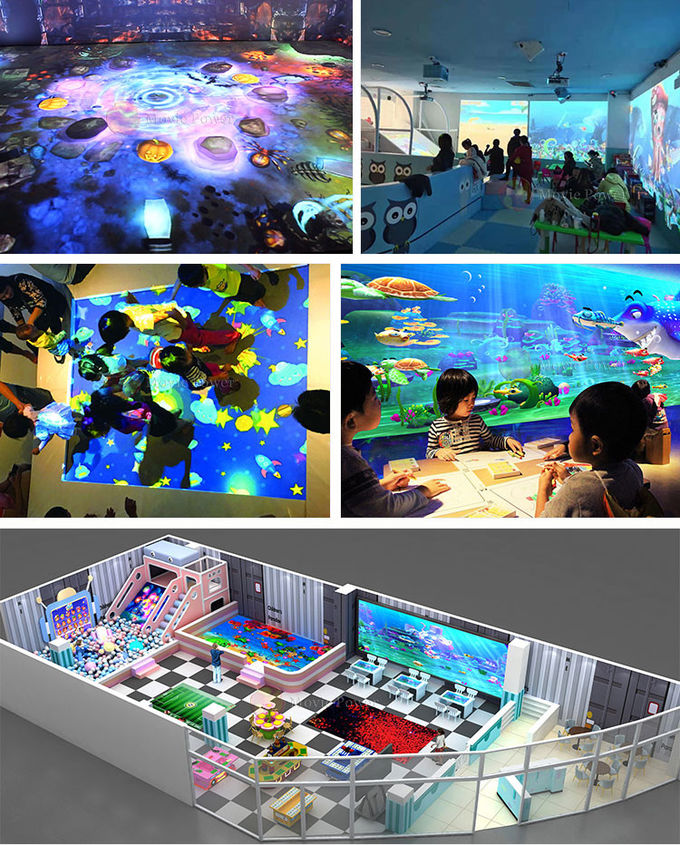 Sprzęt do zabaw dla dzieci Projektor 3D Hologram Tunel Interaktywne gry ruchome na podłodze 0