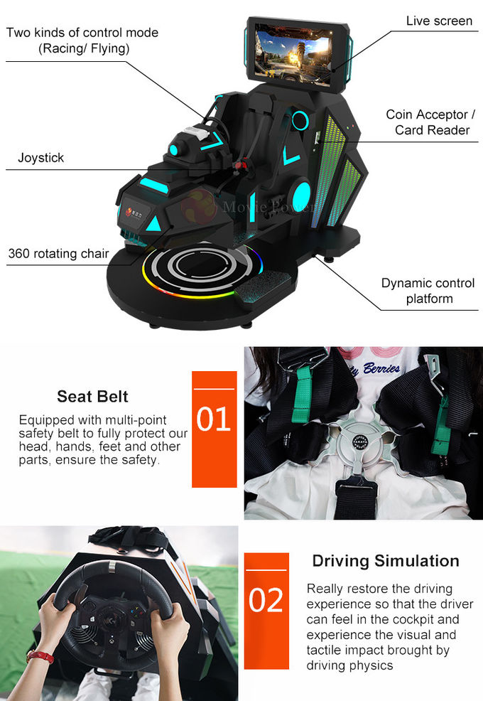 Roller Coaster Cinema VR 360 Symulator lotu Maszyna symulacyjna 9d 0