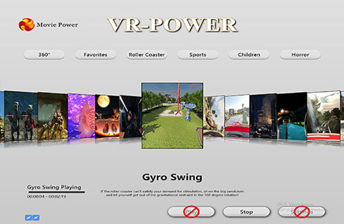 Park rozrywki Platforma ruchowa Symulator wirtualnej rzeczywistości 9d Sprzęt kinowy 2